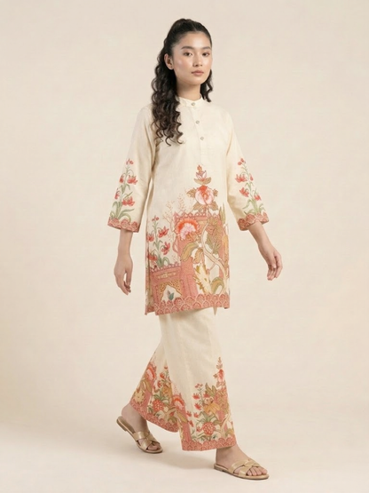 Ivory Blossom Pure Cotton Co-ord Set