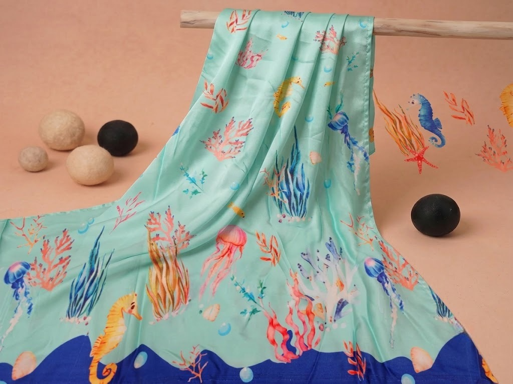 Butter-Soft Radiant Modal Satin Allover Print With Border