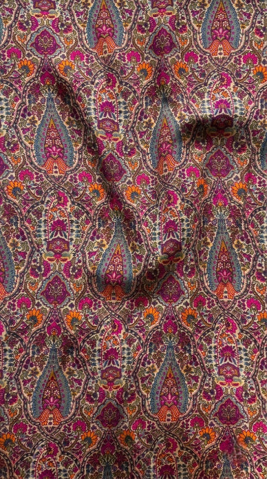 Linen Silk Printed Fabric