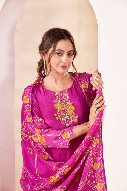 Urban Ethnic Magenta Crepe Kurta Set