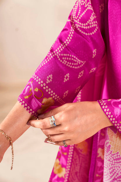 Urban Ethnic Magenta Crepe Kurta Set