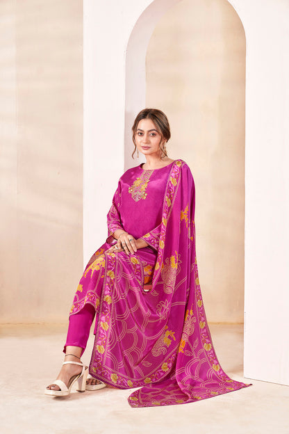 Urban Ethnic Magenta Crepe Kurta Set