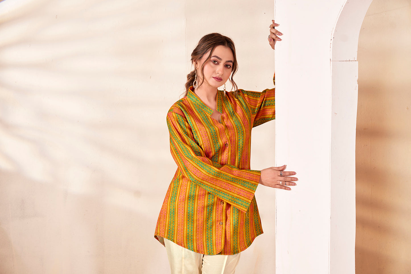 The Boho-Luxe Handloom Cotton Striped Shirt