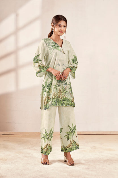 The Forest Muse Natural Linen Co-ord Set