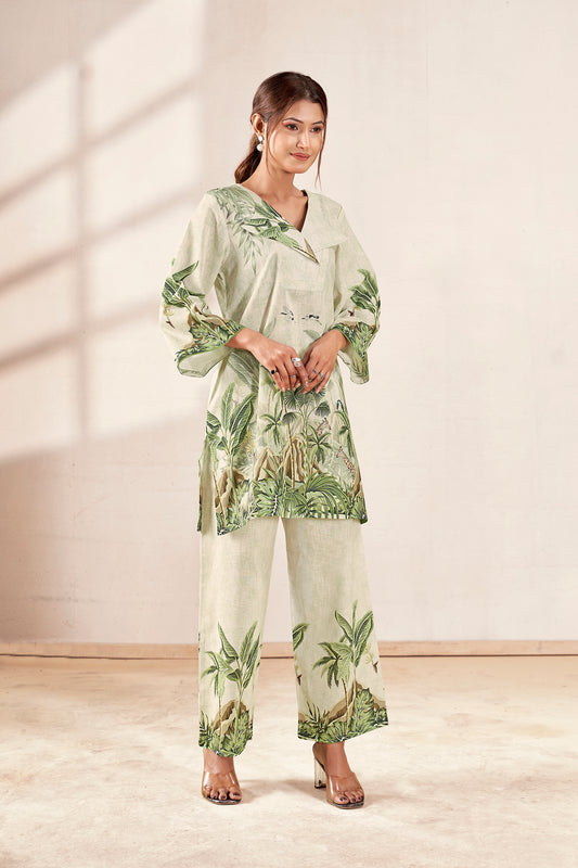 The Forest Muse Natural Linen Co-ord Set