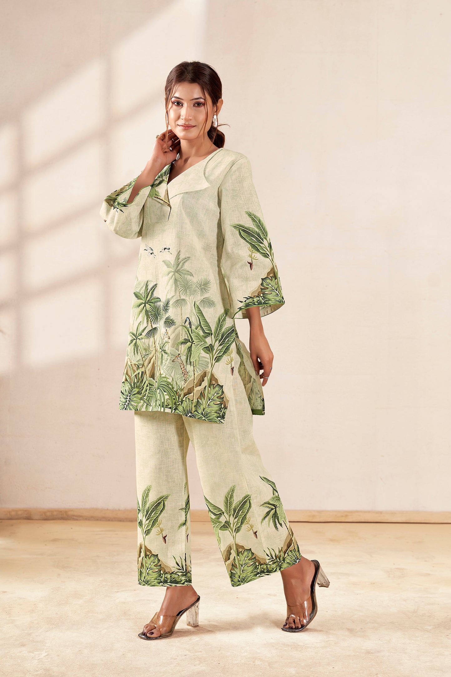 The Forest Muse Natural Linen Co-ord Set