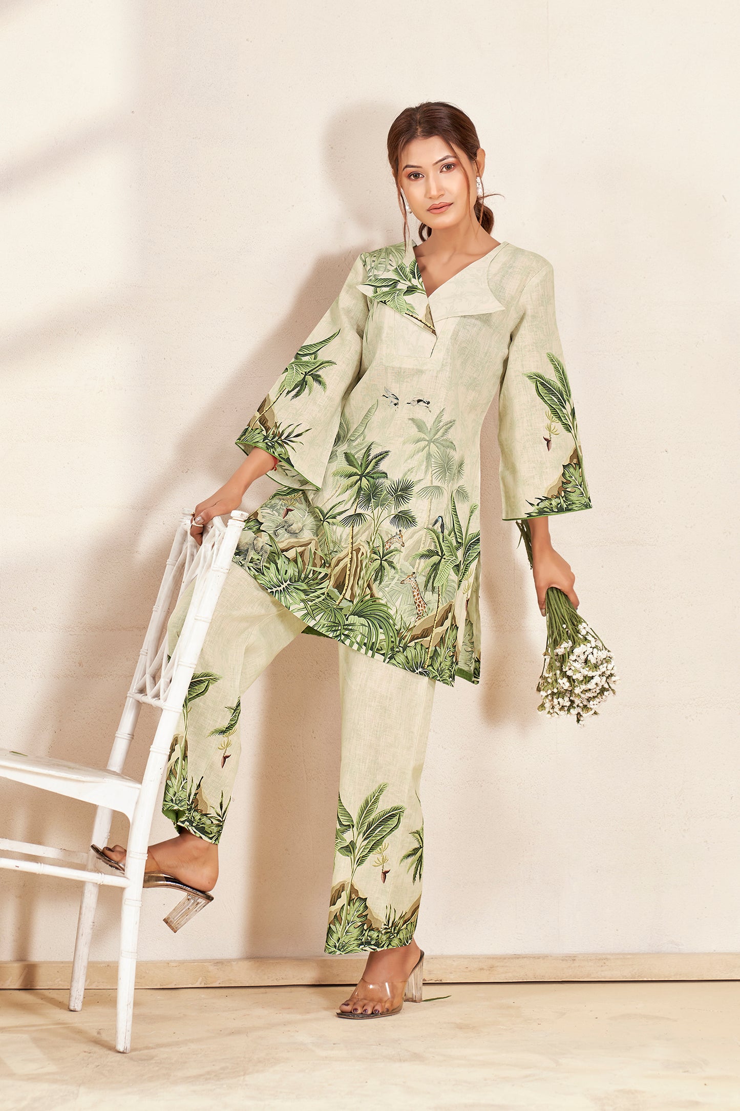 The Forest Muse Natural Linen Co-ord Set