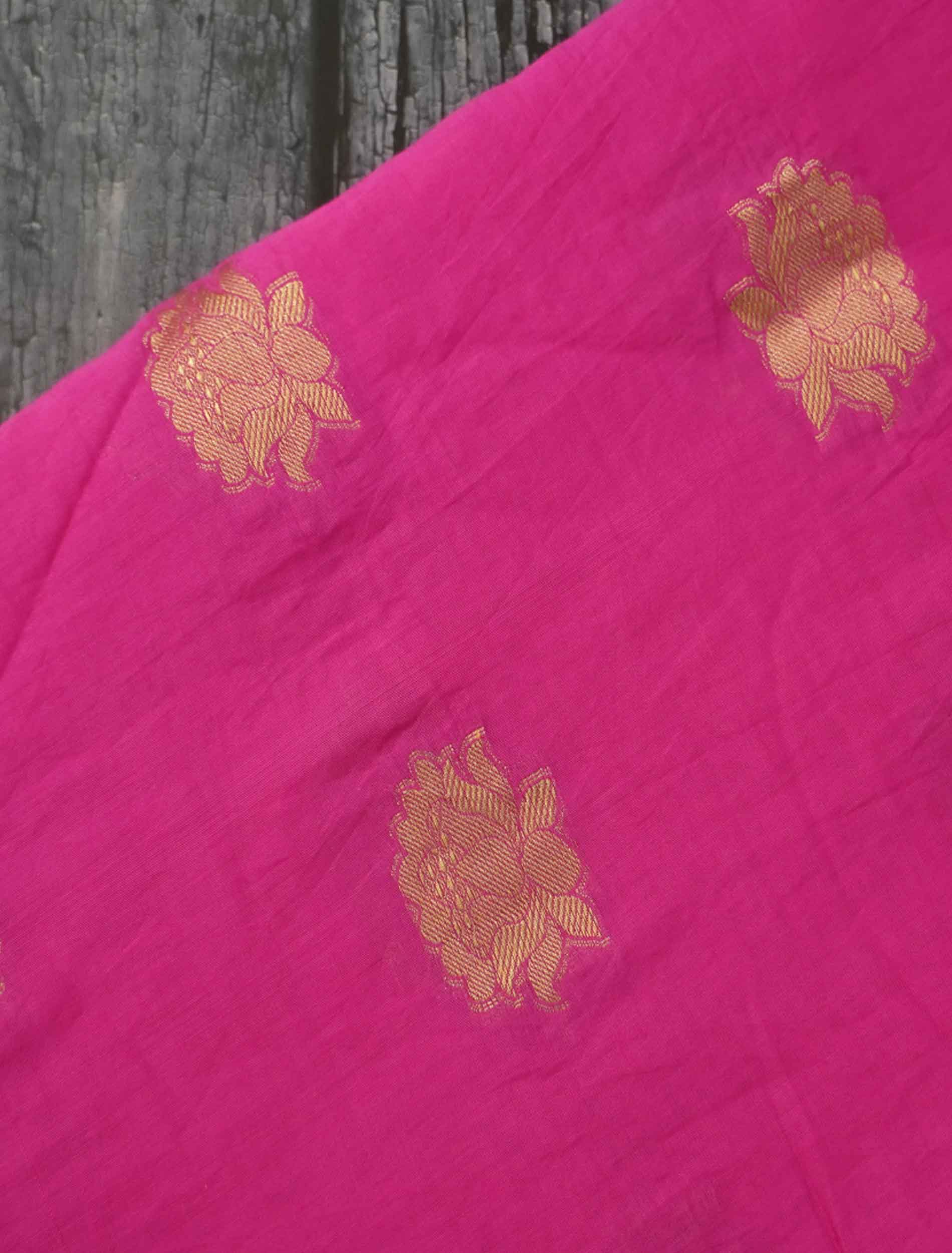 Pre Cut Chanderi Butta Dyed Fabric (5 Meter)