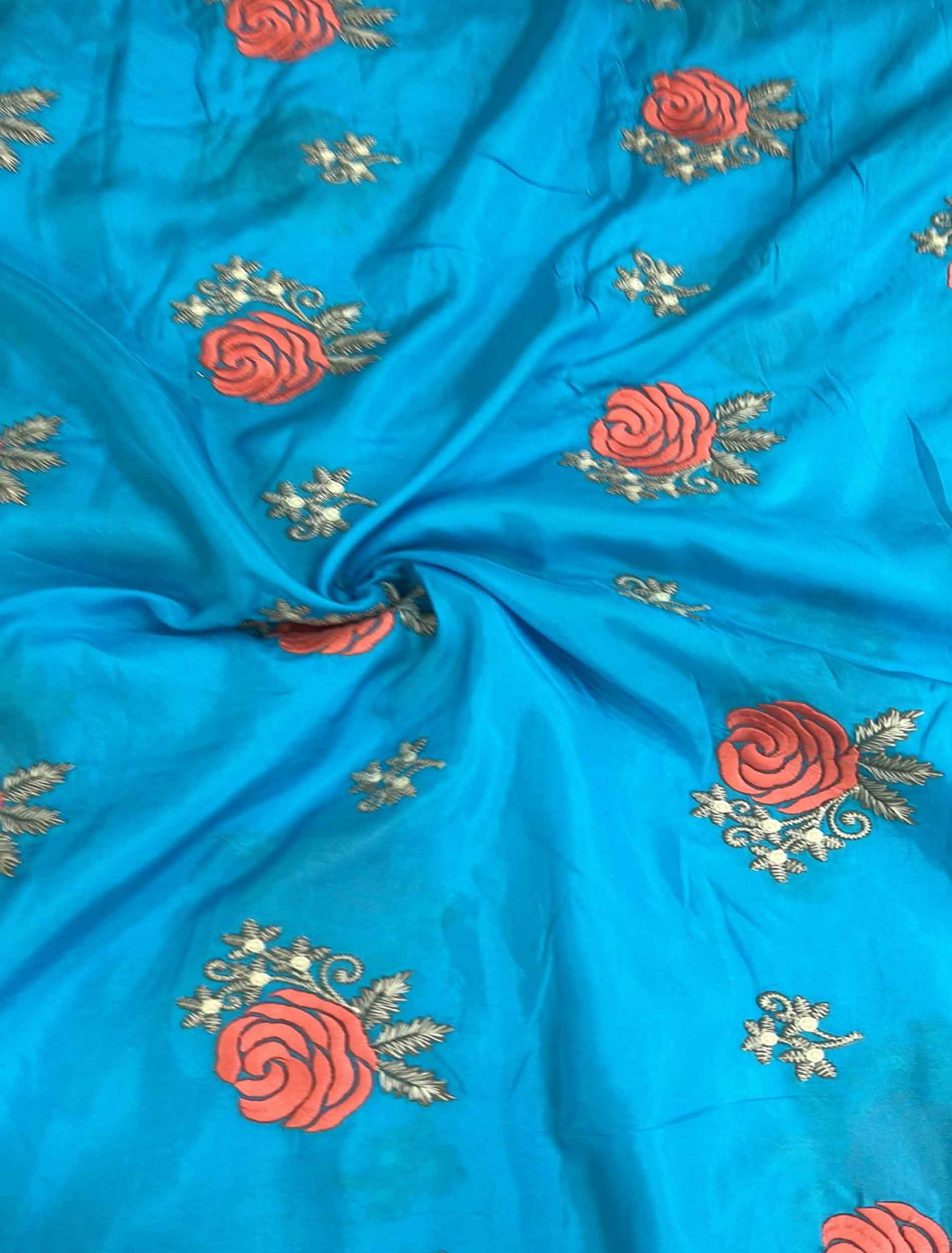 Silk Embroidered Fabric