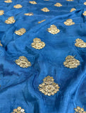 Pre Cut Silk Embroidered  Fabric (3 Meter)