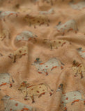 Linen Cotton Chocolate Color Fabric