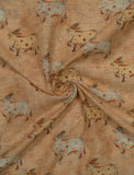 Linen Cotton Chocolate Color Fabric