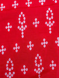 Pure Muslin Bandhani Red Colour Fabric