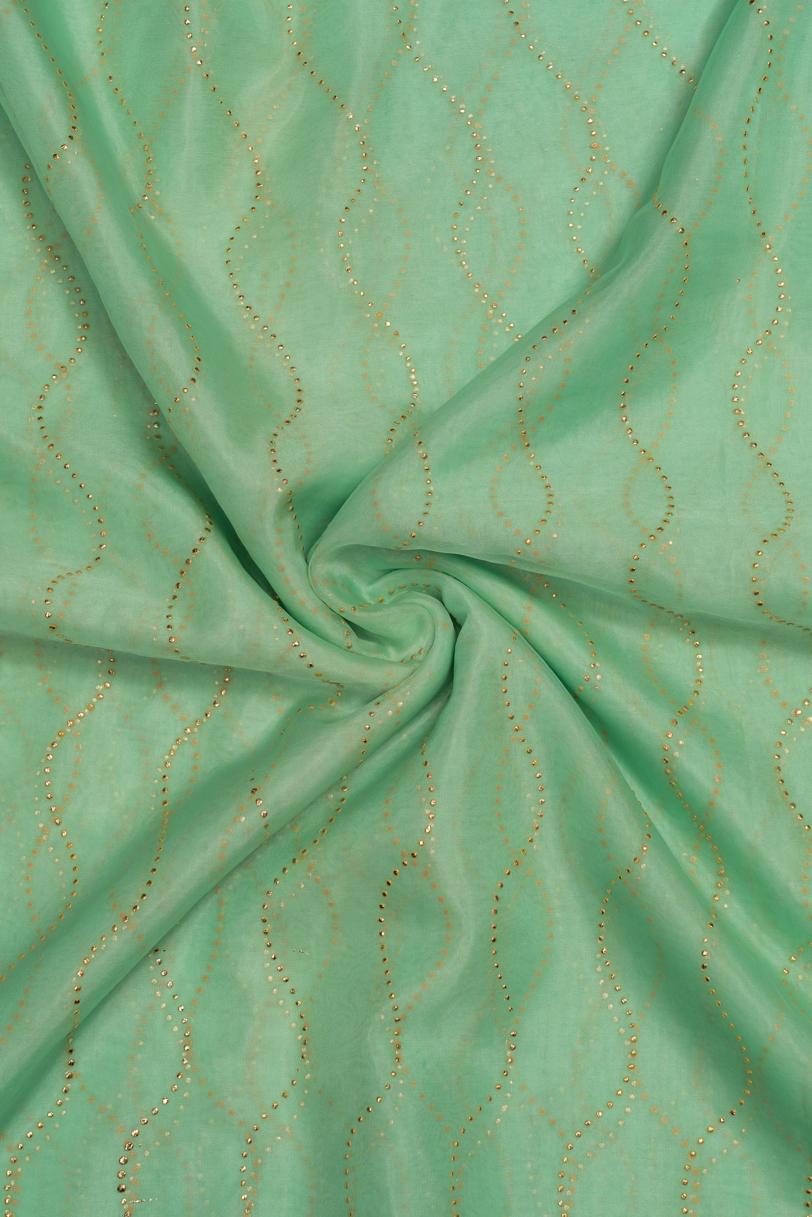 Pure cut Organza Embroidered Fabric (1 meter)