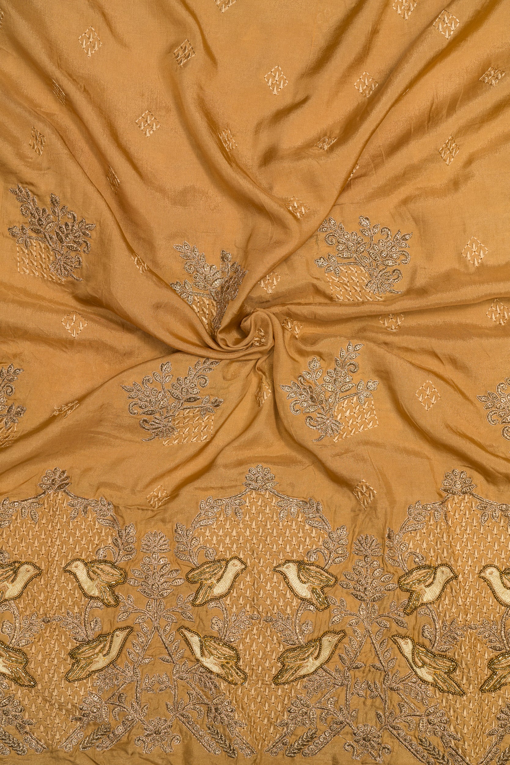 Upada Silk Embroidered Fabric